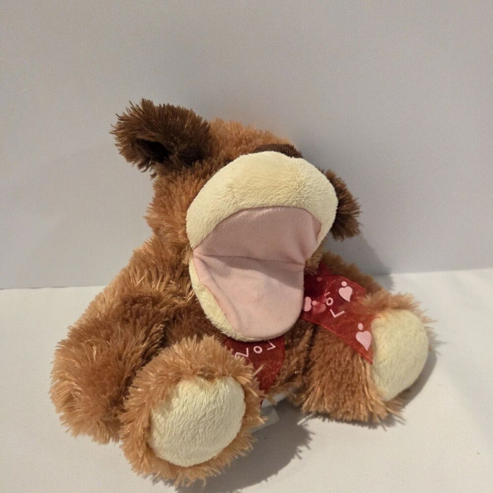 Valentine’s Day Singing Brown Puppy Dog Hand Puppet Sings Close to You